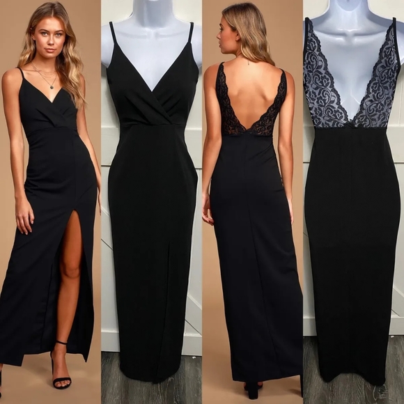 Lulu's Love and Affection Black LaceSleeveless Maxi Dress - Picture 5 of 5